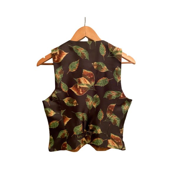 DOLCE & GABBANA LEAF PRINT CORDUROY VEST - Picture 2 of 4